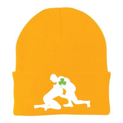 Wrestling Lovers Green Shamrock Leaf St Patricks Day Knit Cap Winter Beanie