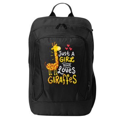 Who Loves Giraffes Cute Giraffe Lover City Backpack