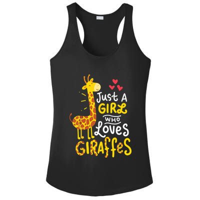 Who Loves Giraffes Cute Giraffe Lover Ladies PosiCharge Competitor Racerback Tank