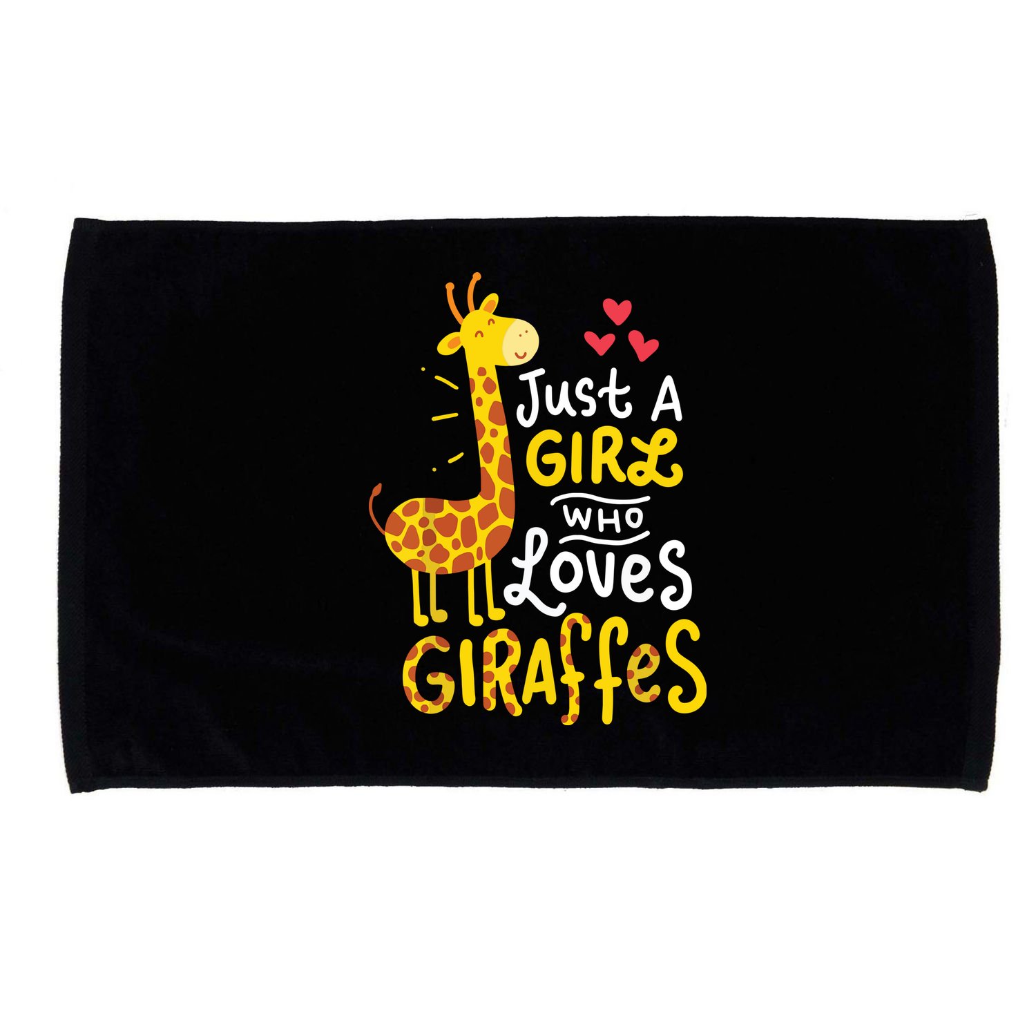 Who Loves Giraffes Cute Giraffe Lover Microfiber Hand Towel