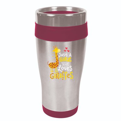 Who Loves Giraffes Cute Giraffe Lover 16oz Travel Tumbler