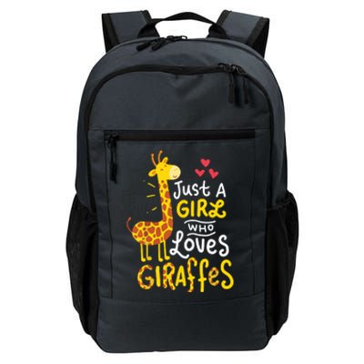 Who Loves Giraffes Cute Giraffe Lover Daily Commute Backpack