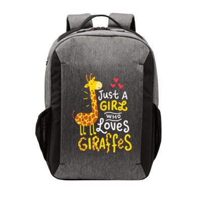 Who Loves Giraffes Cute Giraffe Lover Vector Backpack