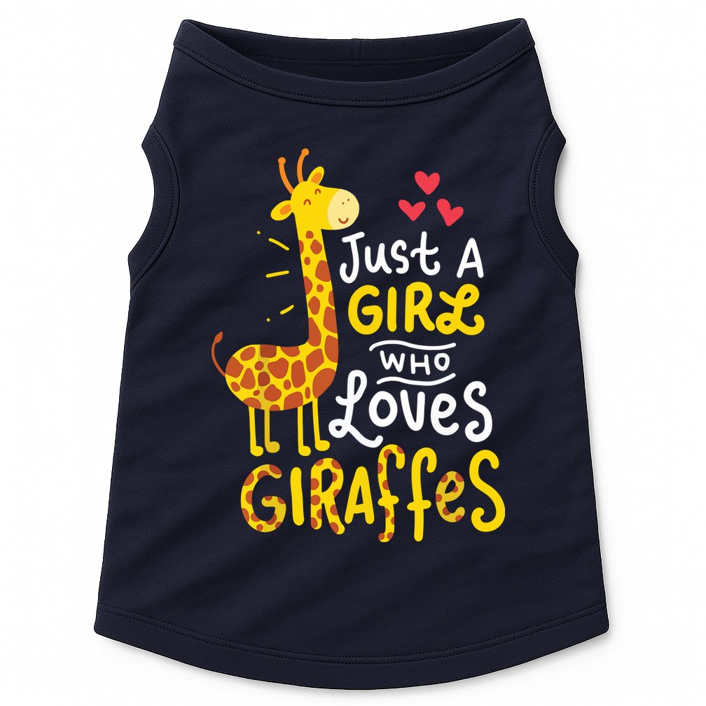 Who Loves Giraffes Cute Giraffe Lover Doggie Tank