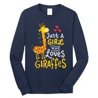 Who Loves Giraffes Cute Giraffe Lover Long Sleeve Shirt