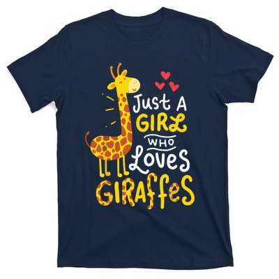 Who Loves Giraffes Cute Giraffe Lover T-Shirt