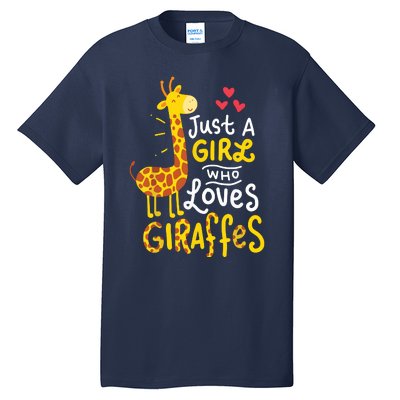 Who Loves Giraffes Cute Giraffe Lover Tall T-Shirt