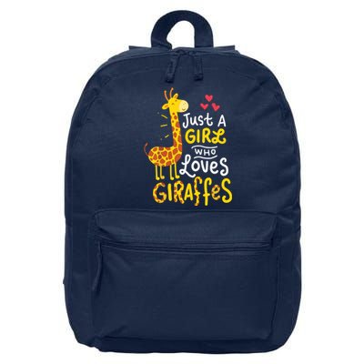 Who Loves Giraffes Cute Giraffe Lover 16 in Basic Backpack