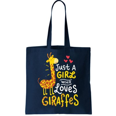 Who Loves Giraffes Cute Giraffe Lover Tote Bag