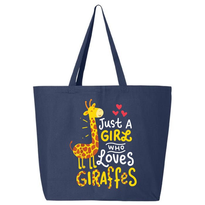 Who Loves Giraffes Cute Giraffe Lover 25L Jumbo Tote