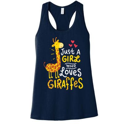 Who Loves Giraffes Cute Giraffe Lover Women's Racerback Tank