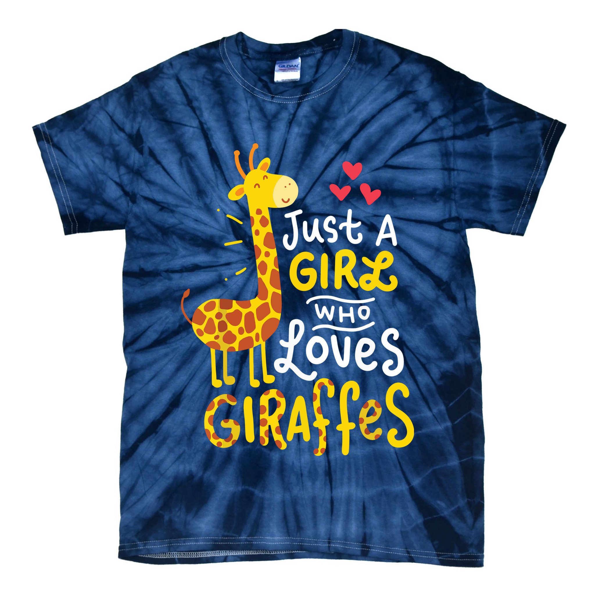 Who Loves Giraffes Cute Giraffe Lover Tie-Dye T-Shirt
