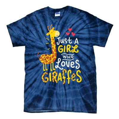 Who Loves Giraffes Cute Giraffe Lover Tie-Dye T-Shirt