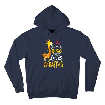 Who Loves Giraffes Cute Giraffe Lover Tall Hoodie