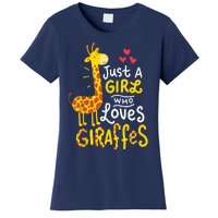 Who Loves Giraffes Cute Giraffe Lover Women's T-Shirt