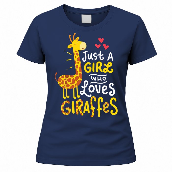 Who Loves Giraffes Cute Giraffe Lover Women's T-Shirt