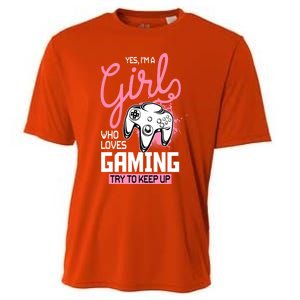 Who Loves Gaming Funny Video Gamer Funny Gift Cooling Performance Crew T-Shirt