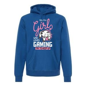 Who Loves Gaming Funny Video Gamer Funny Gift Premium Hoodie