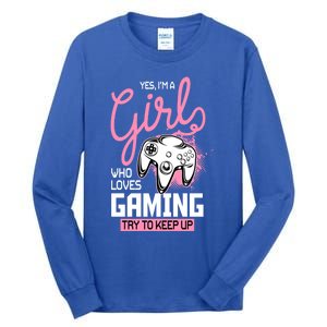 Who Loves Gaming Funny Video Gamer Funny Gift Tall Long Sleeve T-Shirt