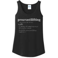 Weightlifting Lover Gifts Procrastilifting Funny Gym Workout Ladies Essential Tank