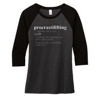 Weightlifting Lover Gifts Procrastilifting Funny Gym Workout Women's Tri-Blend 3/4-Sleeve Raglan Shirt