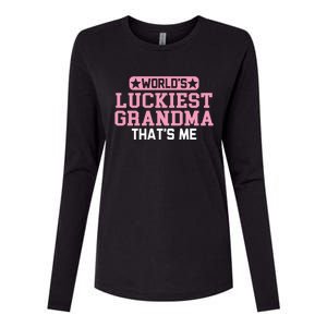 WorldS Luckiest Grandma ThatS Me Gift Womens Cotton Relaxed Long Sleeve T-Shirt