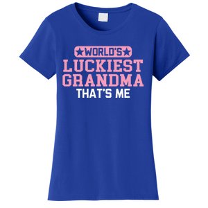 WorldS Luckiest Grandma ThatS Me Gift Women's T-Shirt