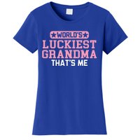 WorldS Luckiest Grandma ThatS Me Gift Women's T-Shirt