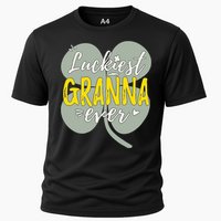 Womens Luckiest Granna Ever Cute St Patricks Day Gift For Mom Cooling Performance Crew T-Shirt