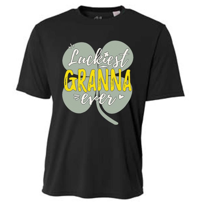 Womens Luckiest Granna Ever Cute St Patricks Day Gift For Mom Cooling Performance Crew T-Shirt