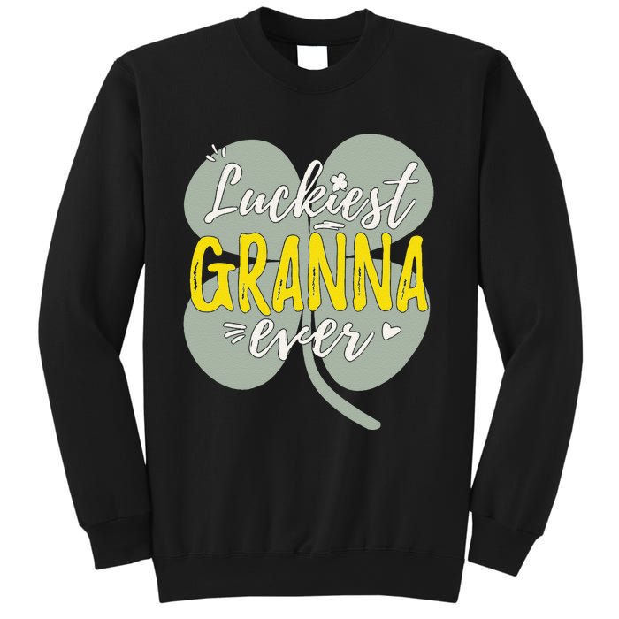 Womens Luckiest Granna Ever Cute St Patricks Day Gift For Mom Sweatshirt