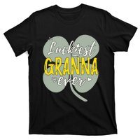 Womens Luckiest Granna Ever Cute St Patricks Day Gift For Mom T-Shirt