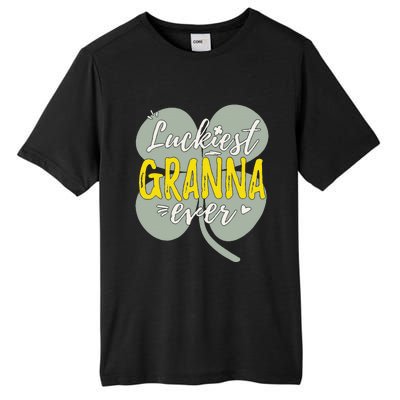 Womens Luckiest Granna Ever Cute St Patricks Day Gift For Mom Tall Fusion ChromaSoft Performance T-Shirt