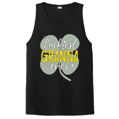 Womens Luckiest Granna Ever Cute St Patricks Day Gift For Mom PosiCharge Competitor Tank