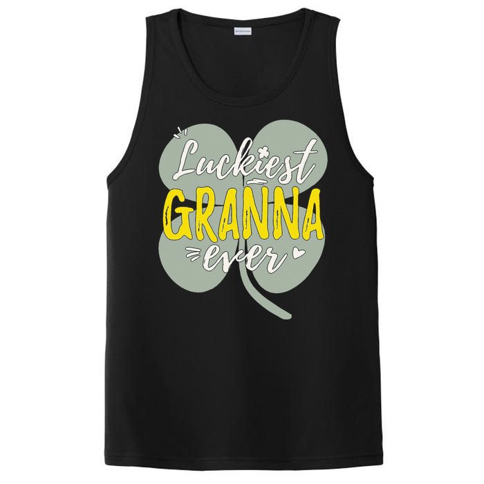 Womens Luckiest Granna Ever Cute St Patricks Day Gift For Mom PosiCharge Competitor Tank