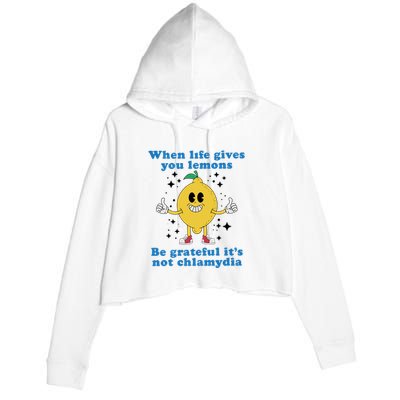 When Life Gives You Lemons Crop Fleece Hoodie