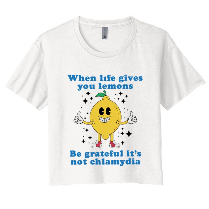 When Life Gives You Lemons Women's Crop Top Tee