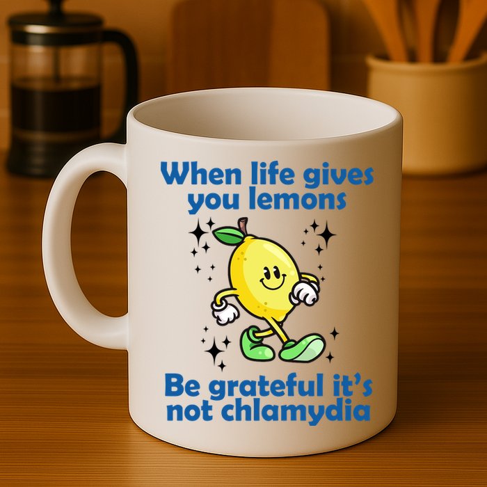 When Life Gives You Lemons Be Grateful Its Not Chlamydia Funny Mug
