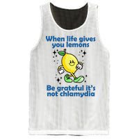 When Life Gives You Lemons Be Grateful Its Not Chlamydia Funny Mesh Reversible Basketball Jersey Tank