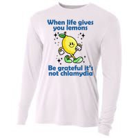 When Life Gives You Lemons Be Grateful Its Not Chlamydia Funny Cooling Performance Long Sleeve Crew