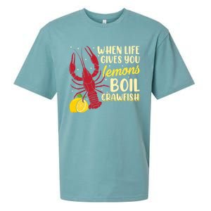 When Lifes Gives You Lemons Boil Crawfish Season Gift Sueded Cloud Jersey T-Shirt