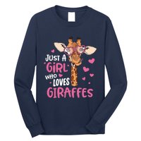 Who Loves Giraffes Cute Giraffe Lover Long Sleeve Shirt