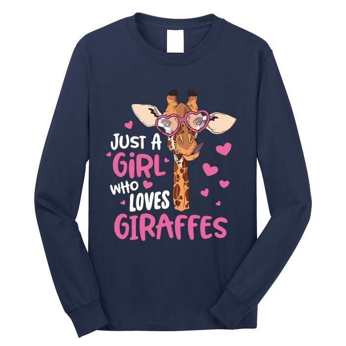 Who Loves Giraffes Cute Giraffe Lover Long Sleeve Shirt