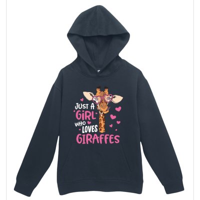 Who Loves Giraffes Cute Giraffe Lover Urban Pullover Hoodie