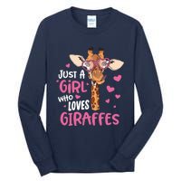 Who Loves Giraffes Cute Giraffe Lover Tall Long Sleeve T-Shirt