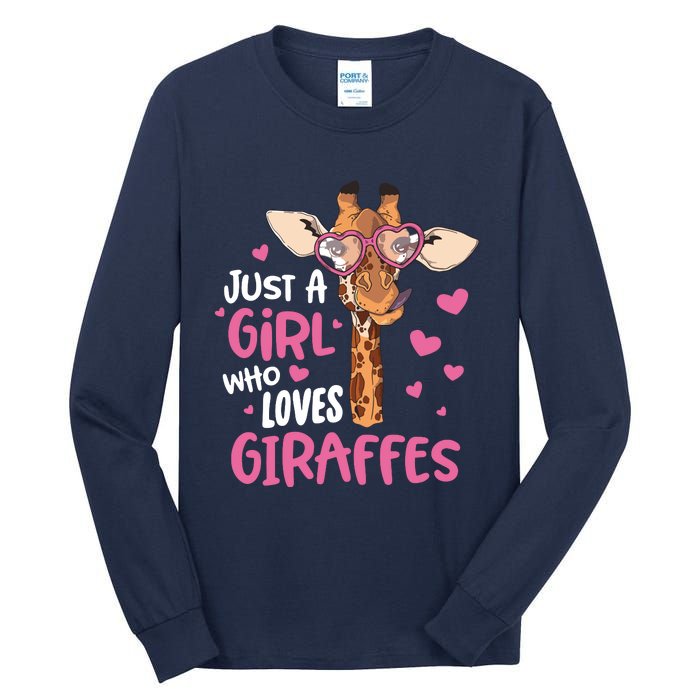 Who Loves Giraffes Cute Giraffe Lover Tall Long Sleeve T-Shirt