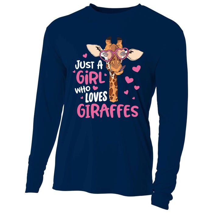 Who Loves Giraffes Cute Giraffe Lover Cooling Performance Long Sleeve Crew