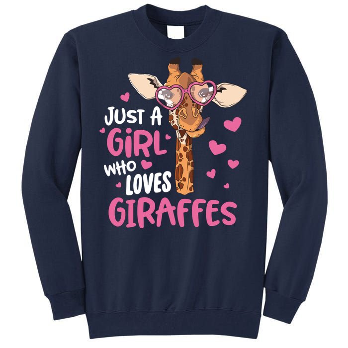 Who Loves Giraffes Cute Giraffe Lover Tall Sweatshirt