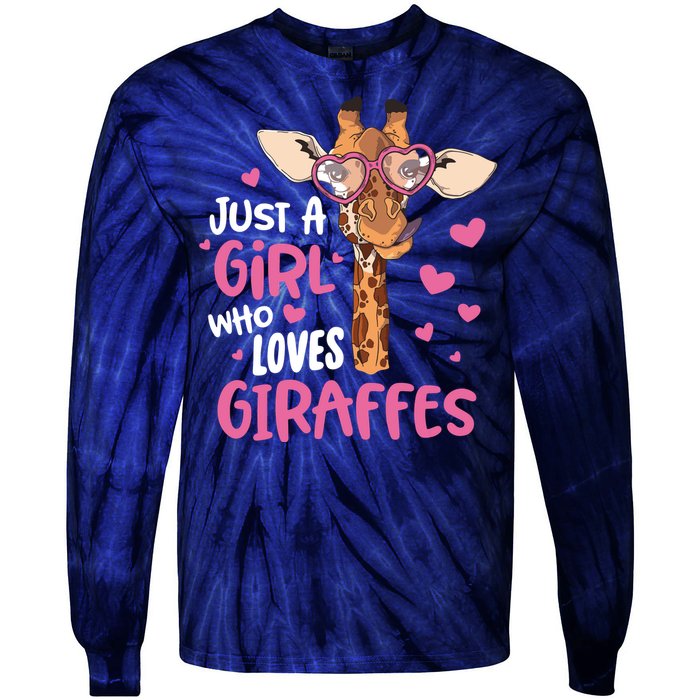 Who Loves Giraffes Cute Giraffe Lover Tie-Dye Long Sleeve Shirt