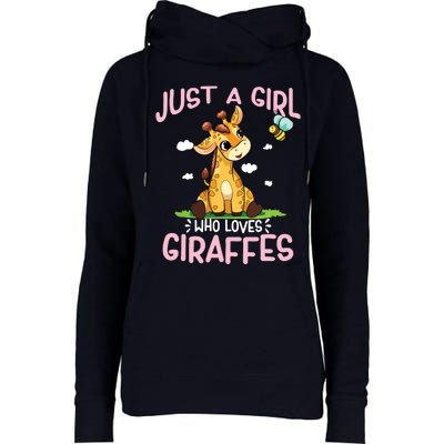 Who Loves Giraffe, Cute Giraffe Womens Funnel Neck Pullover Hood